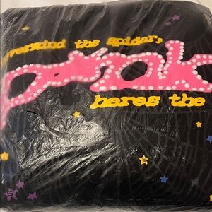 Graphic Black Men’s Tee with Pink Script Logo